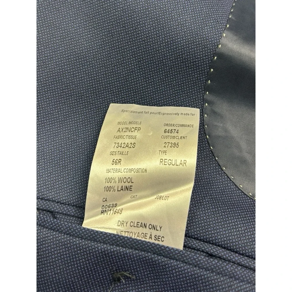 S‎ Cohen 56 R Navy Blue Blazer Jacket Sport Suit Coat All Season Wool Soft